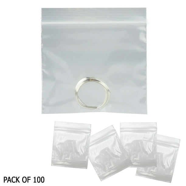Reclosable Clear Plastic Zip Lock Bags 2-Mil Poly Zipper Seal Jewelry Baggies